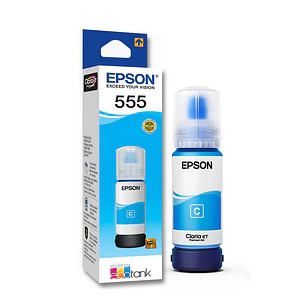Epson T555220-AL, Botella de Tinta Original Cian 70 ml, EcoTank L8160 y L8180