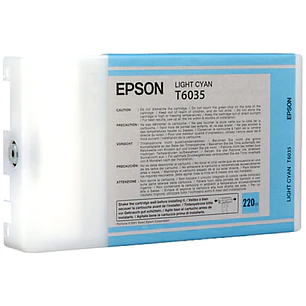Epson T603500, Cartucho de Tinta Original Light Cyan 220 ml, UltraChrome K3, Stylus Pro 7800/7880/9800/9880