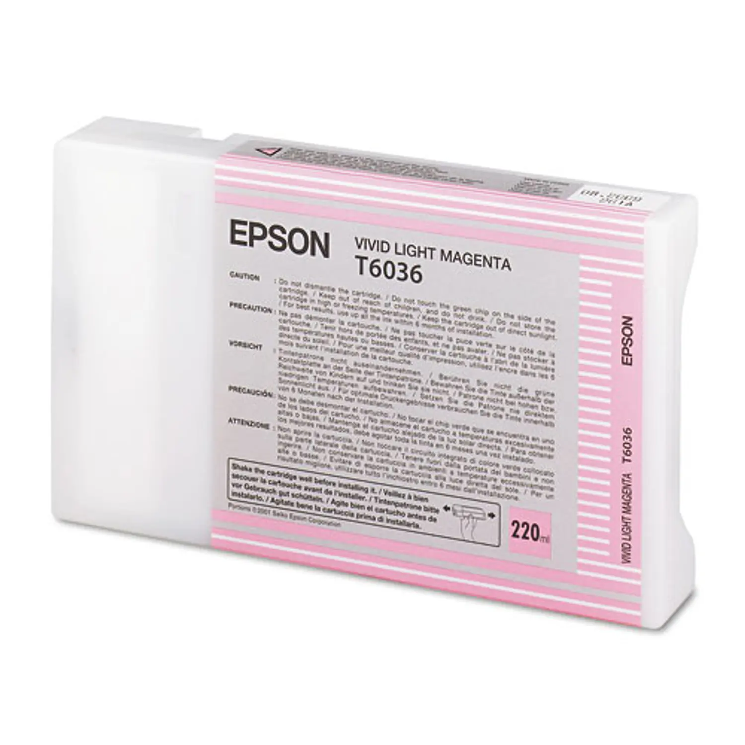 Epson T603600, Cartucho de Tinta Original Vivid Light Magenta 220 ml, UltraChrome K3, Stylus Pro 7880/9880 1
