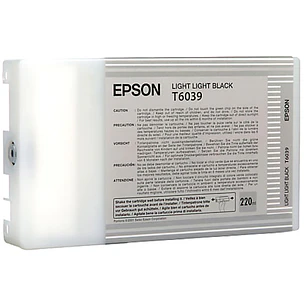 Epson T603900, Cartucho de Tinta Original Light Light Black 220 ml, UltraChrome K3, Stylus Pro 7800/7880/9800/9880