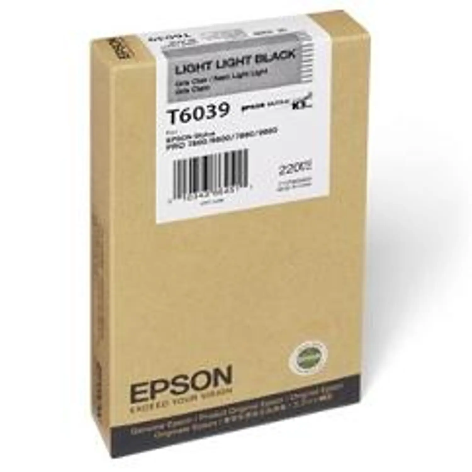 Epson T603900, Cartucho de Tinta Original Light Light Black 220 ml, UltraChrome K3, Stylus Pro 7800/7880/9800/9880 2