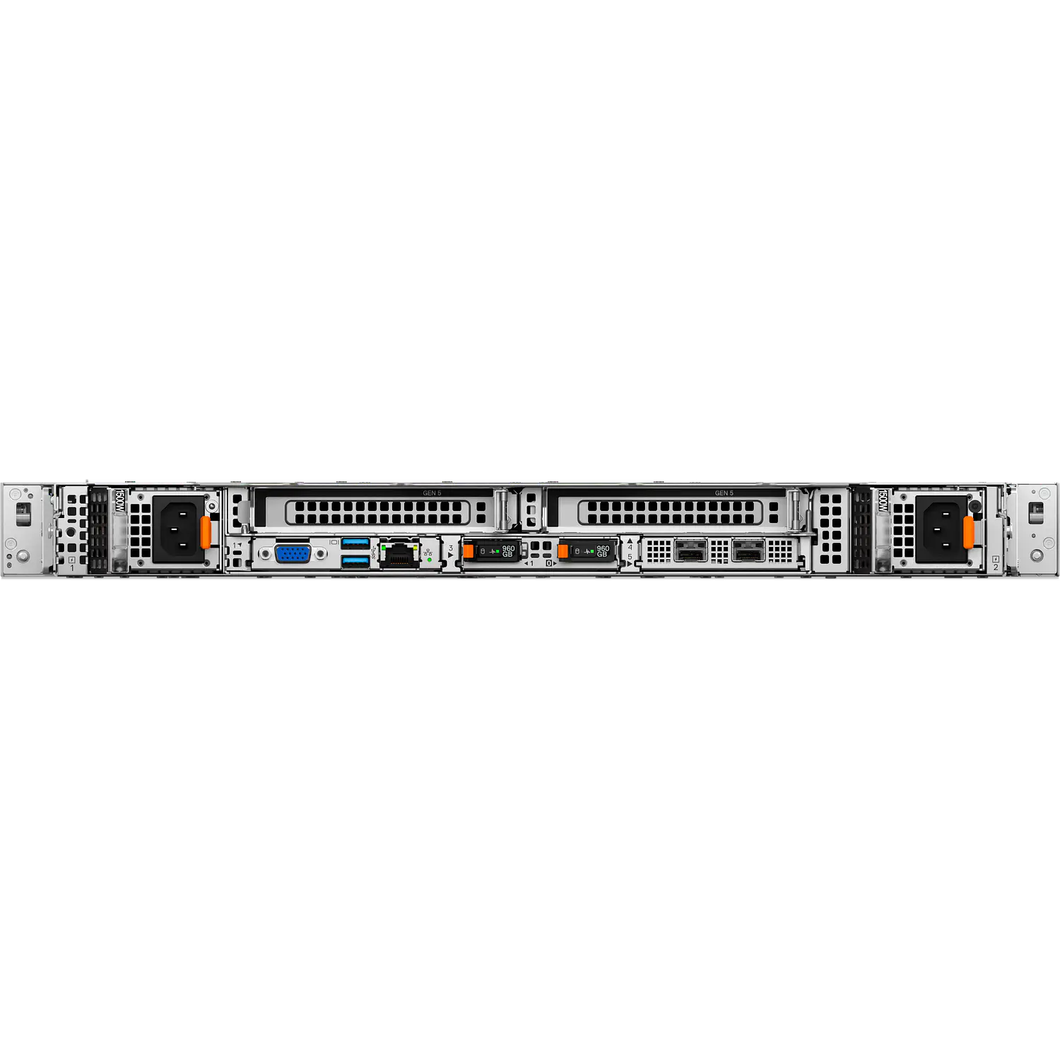 Dell PowerEdge R470 R470271_6511P432, Servidor Rack 1U, Xeon 6 6511P, 128GB DDR5, SSD 480GB, PERC H965i, 2x1100W 3