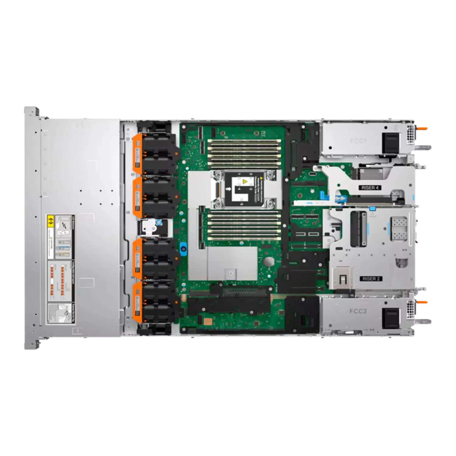 Dell PowerEdge R470 R470271_6511P432, Servidor Rack 1U, Xeon 6 6511P, 128GB DDR5, SSD 480GB, PERC H965i, 2x1100W 5