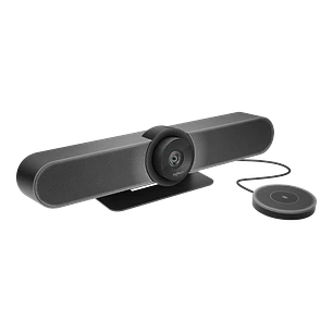 Logitech Micrófono de Expansión para MeetUp, Cable 6 m, Botón de Silencio, Negro