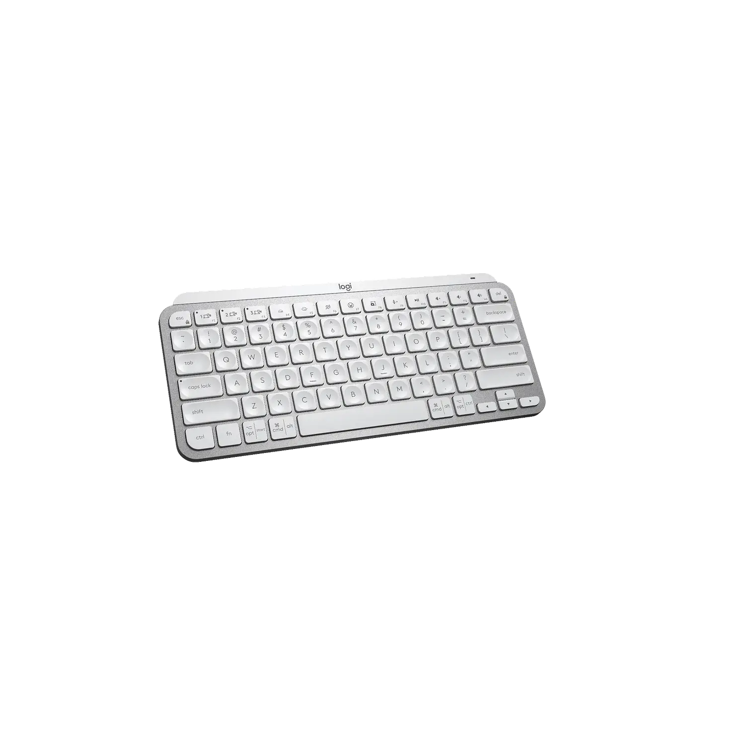 Logitech MX Keys Mini, Teclado Inalámbrico Compacto, Bluetooth, Retroiluminado, Español, Gris Pálido 4