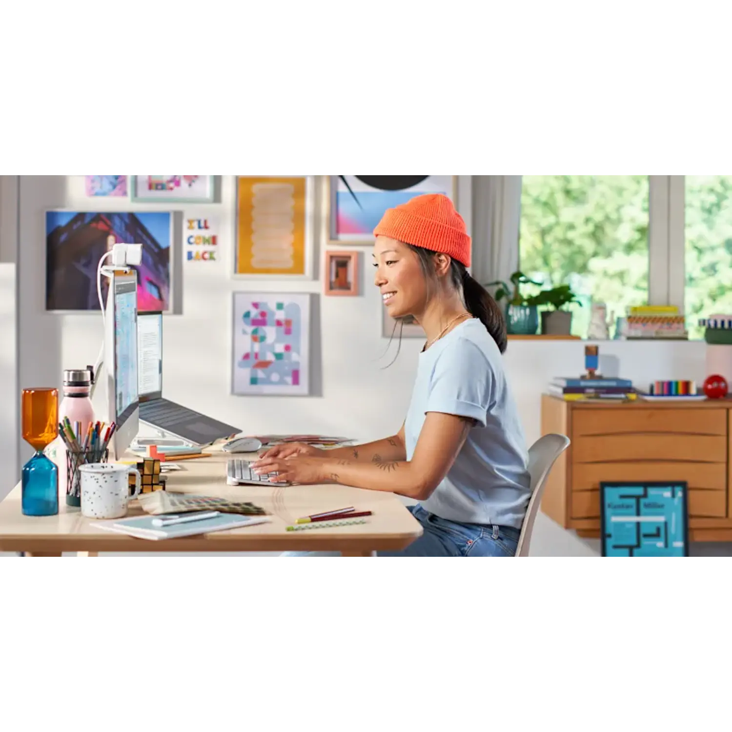 Logitech MX Keys Mini, Teclado Inalámbrico Compacto, Bluetooth, Retroiluminado, Español, Gris Pálido 10