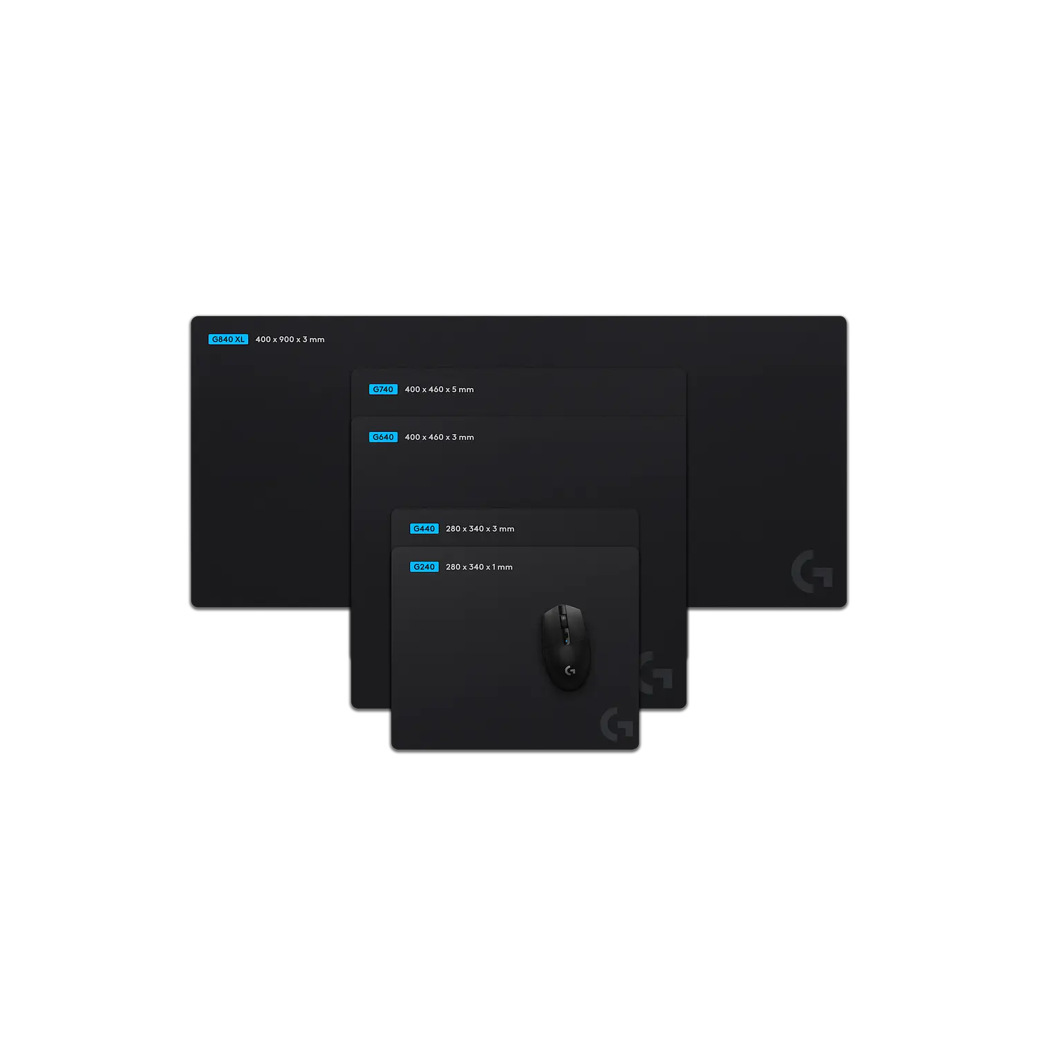 Logitech G440, Mousepad Gamer Rígido 34x28 cm, Baja Fricción, Base Antideslizante, Negro 5