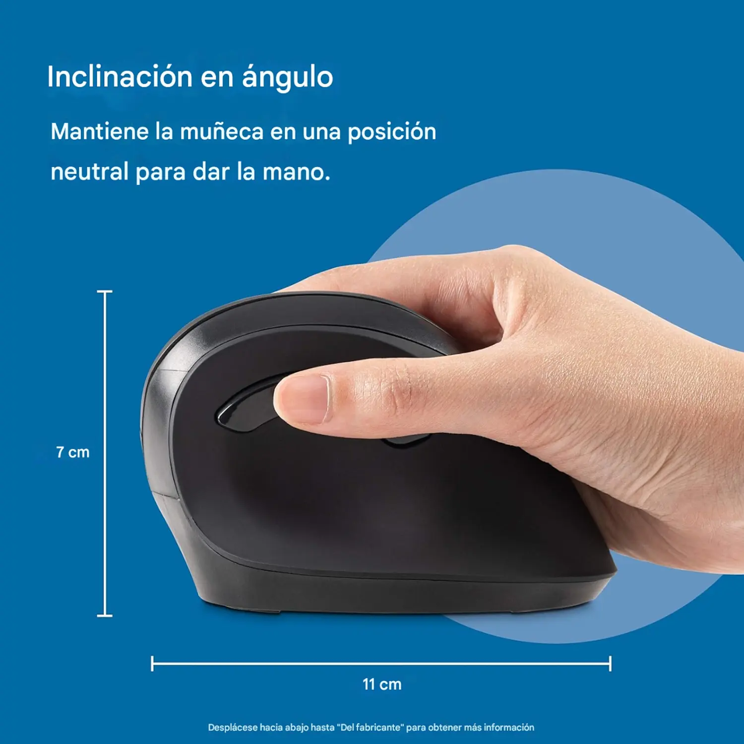 Kensington K75575WW, Mouse Vertical Ergonómico Inalámbrico, 2400 DPI, 6 Botones, USB, Negro 7
