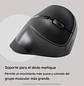 Kensington K75575WW, Mouse Vertical Ergonómico Inalámbrico, 2400 DPI, 6 Botones, USB, Negro - Miniatura 8
