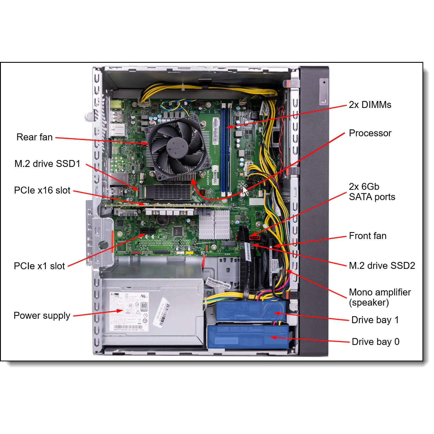 Lenovo ThinkSystem ST45 V3, Servidor Torre AMD EPYC 4124P, 16GB DDR5 ECC, 2TB HDD, 300W 5