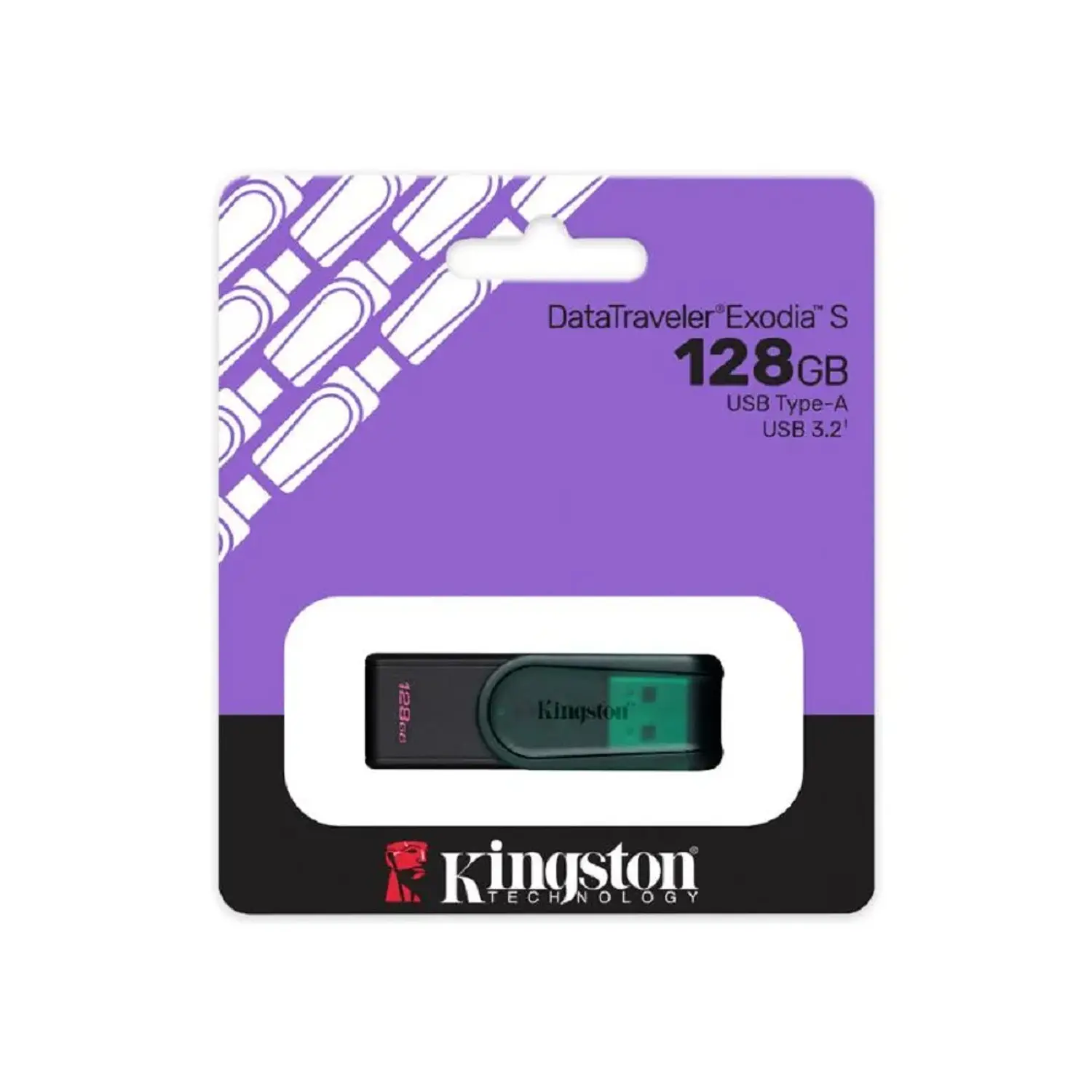 Kingston DataTraveler Exodia S KC-U3C128-7TG, Pendrive 128GB, USB 3.2 Gen 1, USB-A, Verde 1