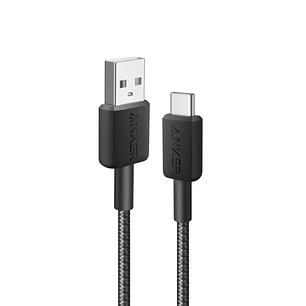 Anker 322 A81H5H11, Cable USB-A a USB-C 0,9m, 15W, 480Mbps, Trenzado, Negro
