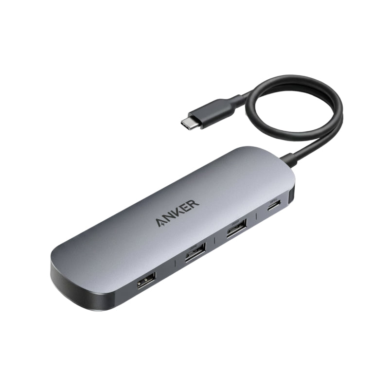 Anker Nano A210BJA1, Hub USB-C 8 en 1, 2 HDMI, 10Gbps, PD 85W, SD/microSD, Plateado
