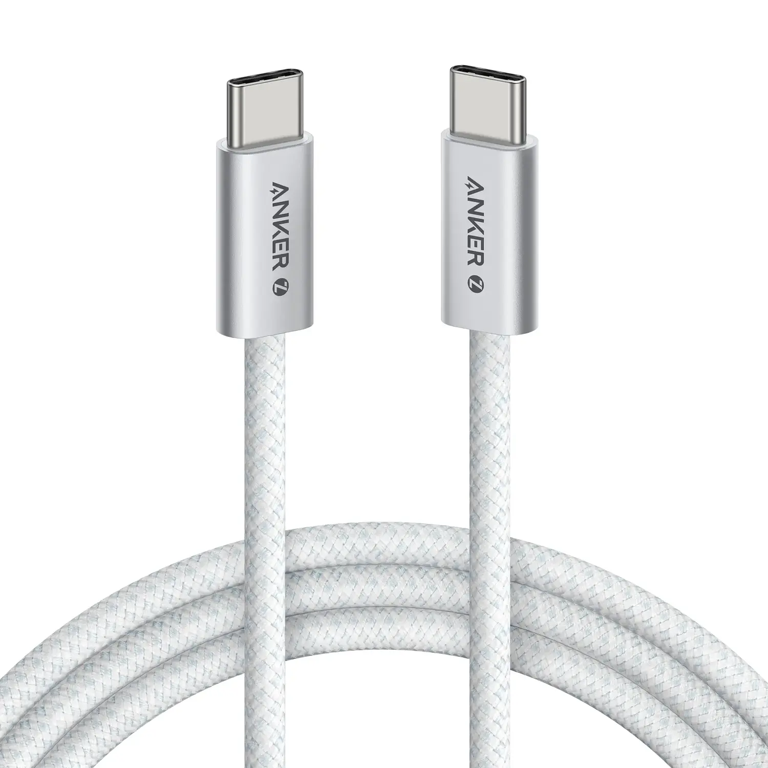 Anker Zolo A8060H21, Cable USB-C a USB-C 0,9m, 240W PD 3.1, 480Mbps, Trenzado, Blanco 1