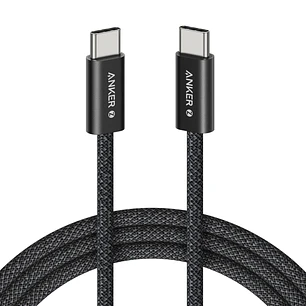 Anker Zolo A8060H11, Cable USB-C a USB-C 0,9m, 240W PD 3.1, 480Mbps, Trenzado, Negro