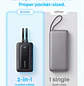 Anker Zolo A110MH12, Power Bank 20000mAh 45W, 2 Cables USB-C Integrados, USB-C + USB-A, Negro - Miniatura 2