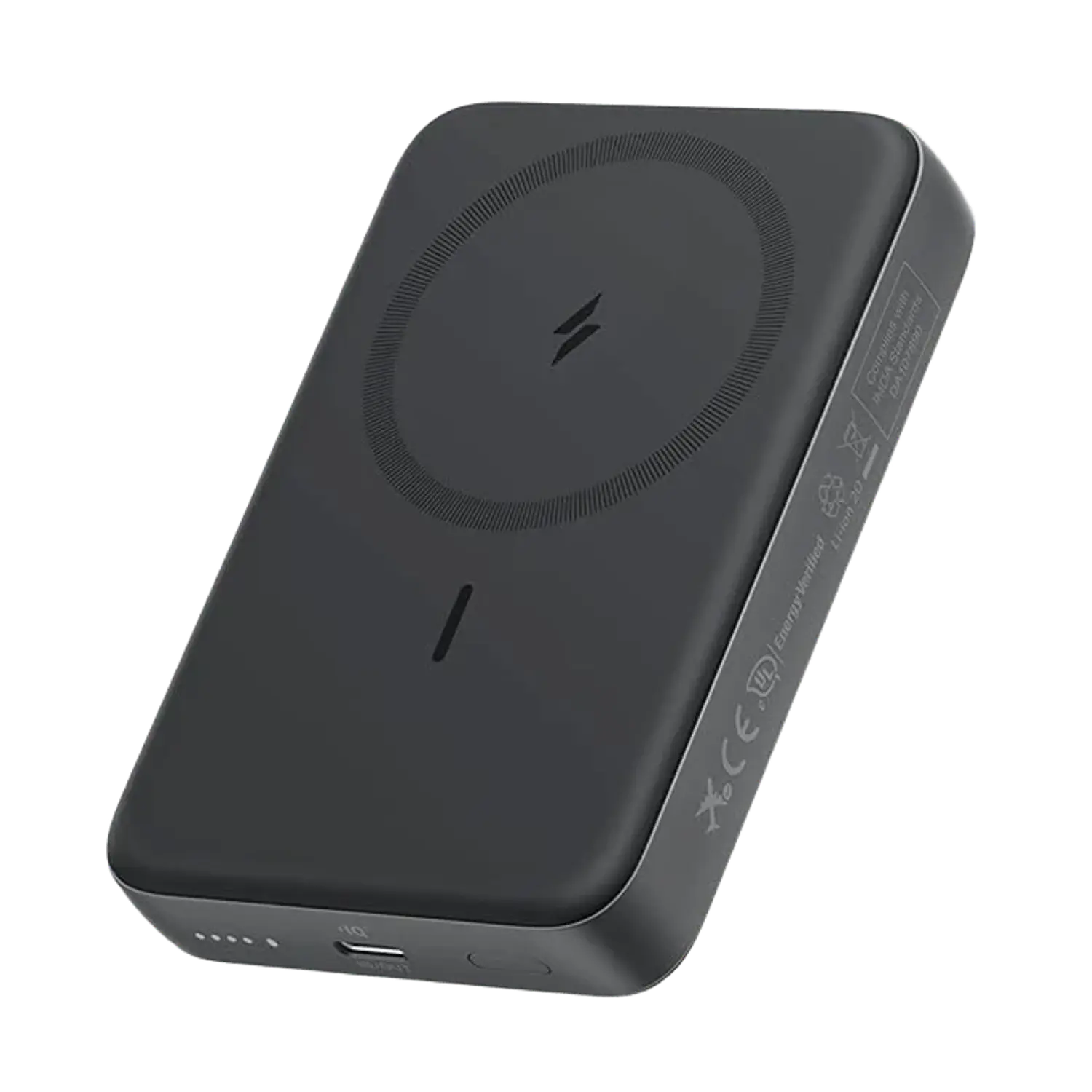 Anker Zolo A1684H11, Power Bank Magnético 10000mAh, USB-C 30W, Carga Inalámbrica 7.5W, Negro 1