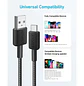 Anker 322 A81H5H11, Cable USB-A a USB-C 0,9m, 15W, 480Mbps, Trenzado, Negro - Miniatura 2