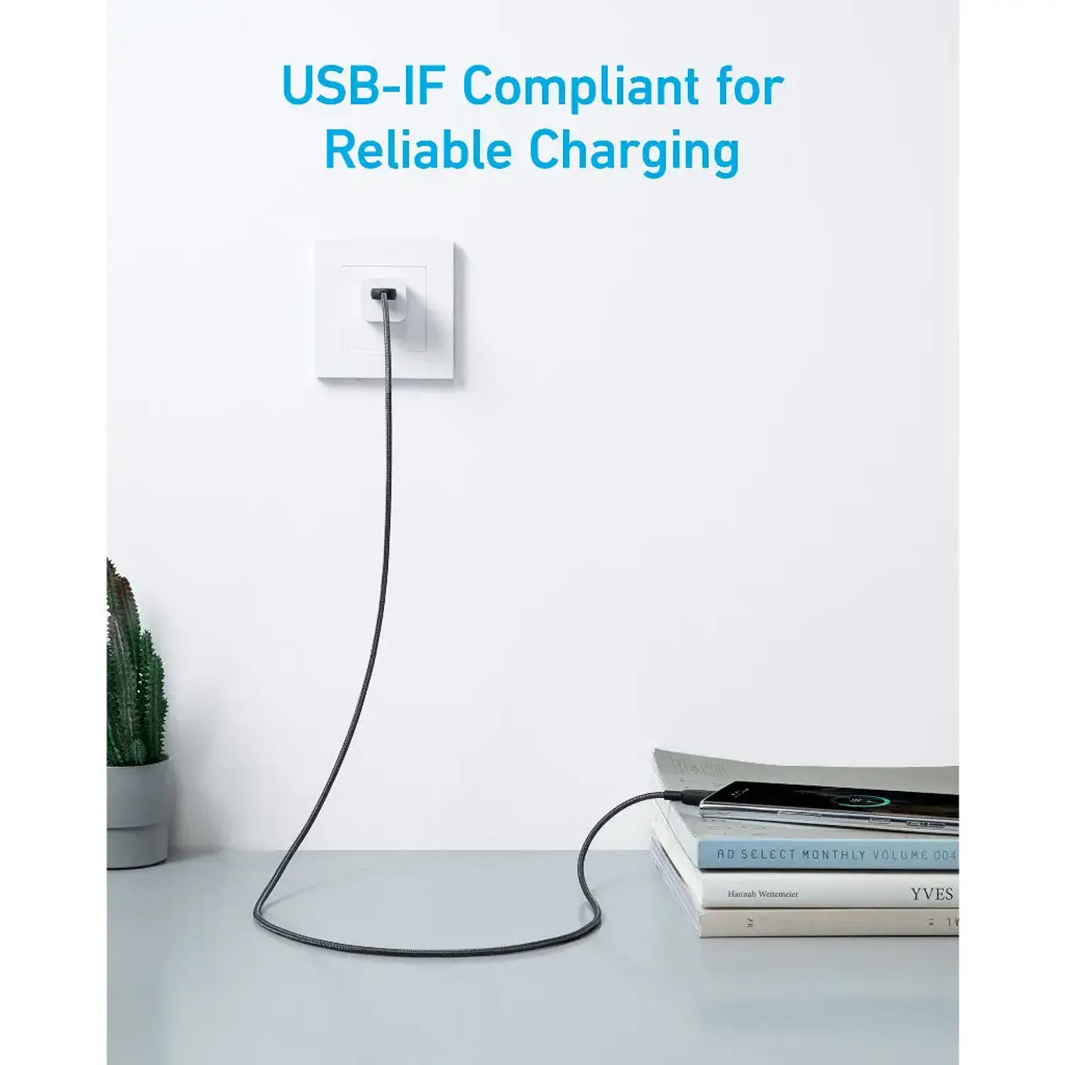 Anker 322 A81H5H11, Cable USB-A a USB-C 0,9m, 15W, 480Mbps, Trenzado, Negro 3