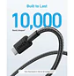 Anker 322 A81H5H11, Cable USB-A a USB-C 0,9m, 15W, 480Mbps, Trenzado, Negro - Miniatura 4