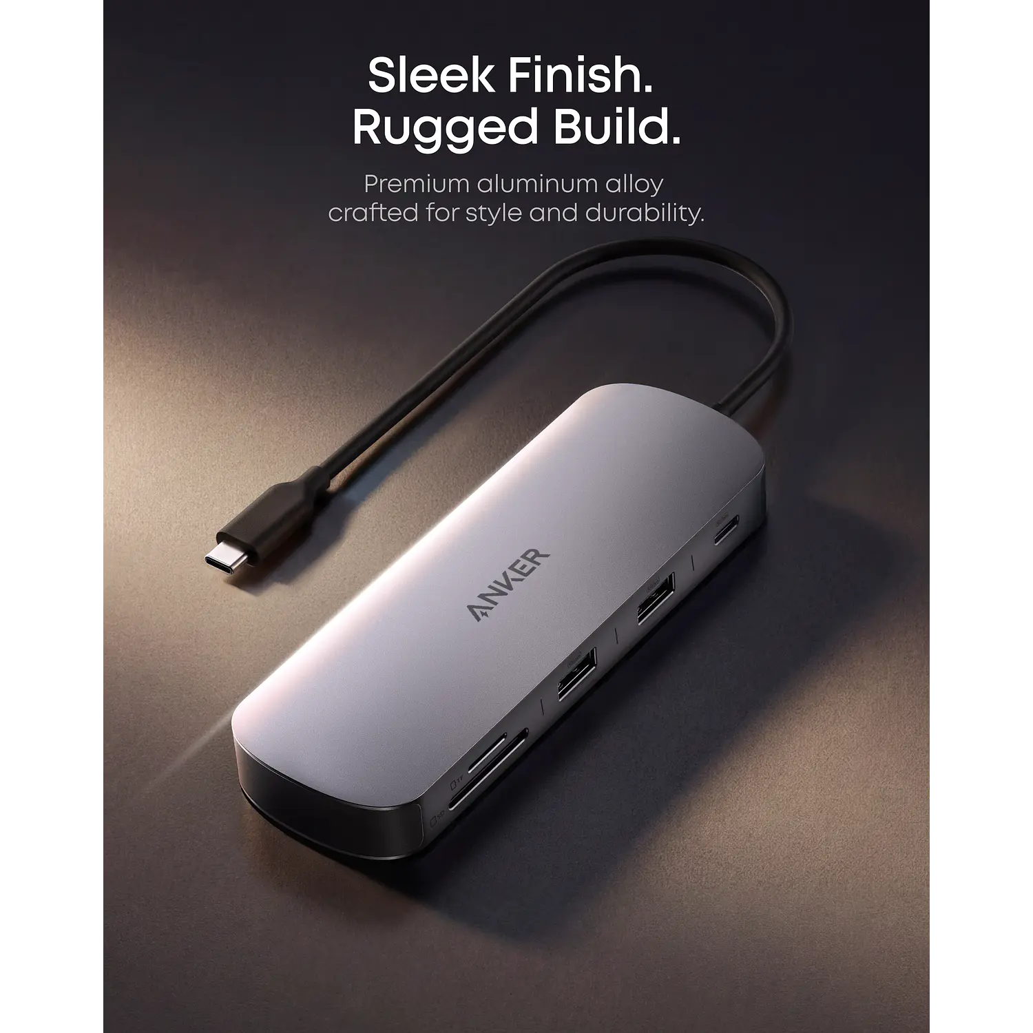 Anker Nano A210BJA1, Hub USB-C 8 en 1, 2 HDMI, 10Gbps, PD 85W, SD/microSD, Plateado 4
