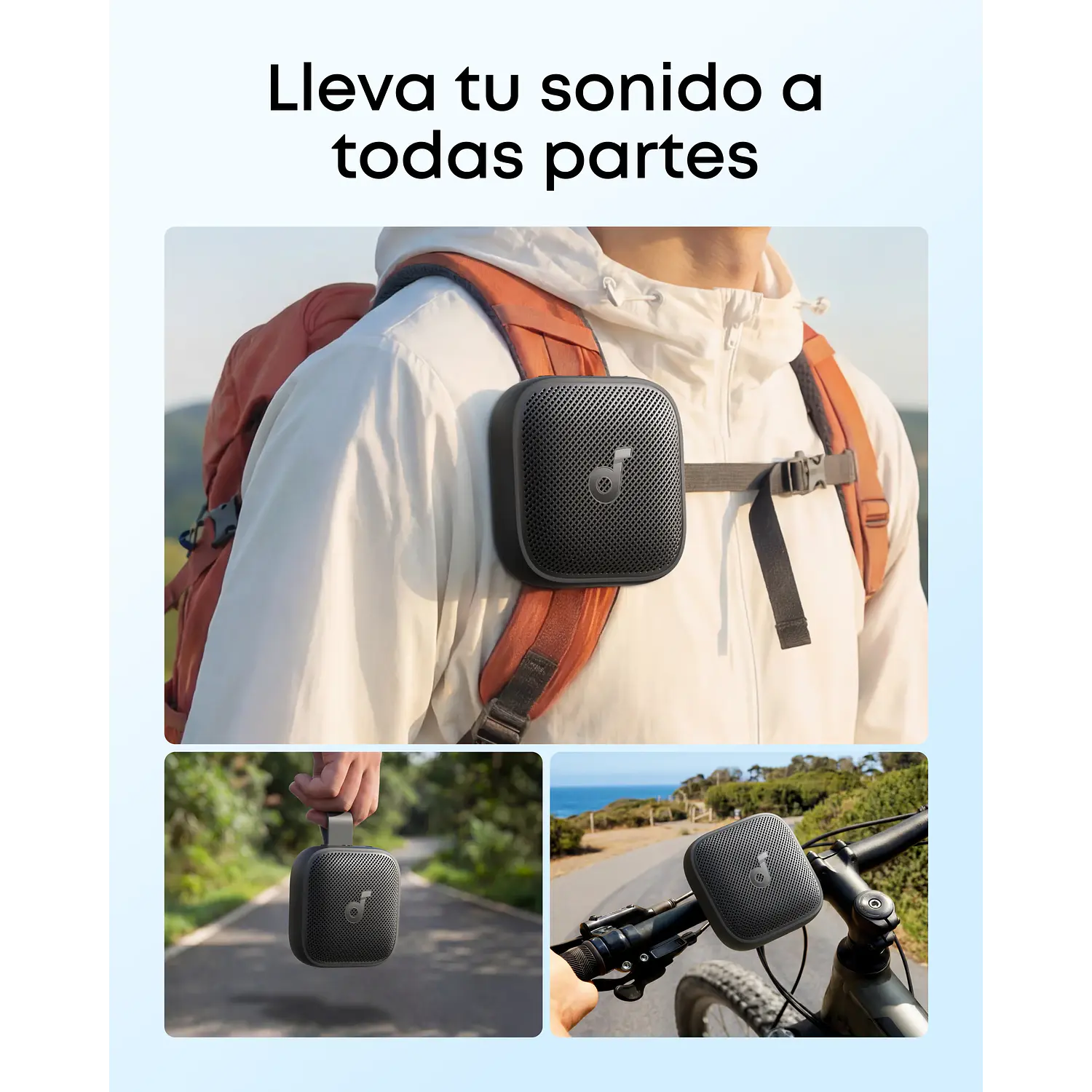 Soundcore Boom Go 3i D5103010, Parlante Bluetooth 15W, IP68, 24h, BassUp 2.0, Negro 6