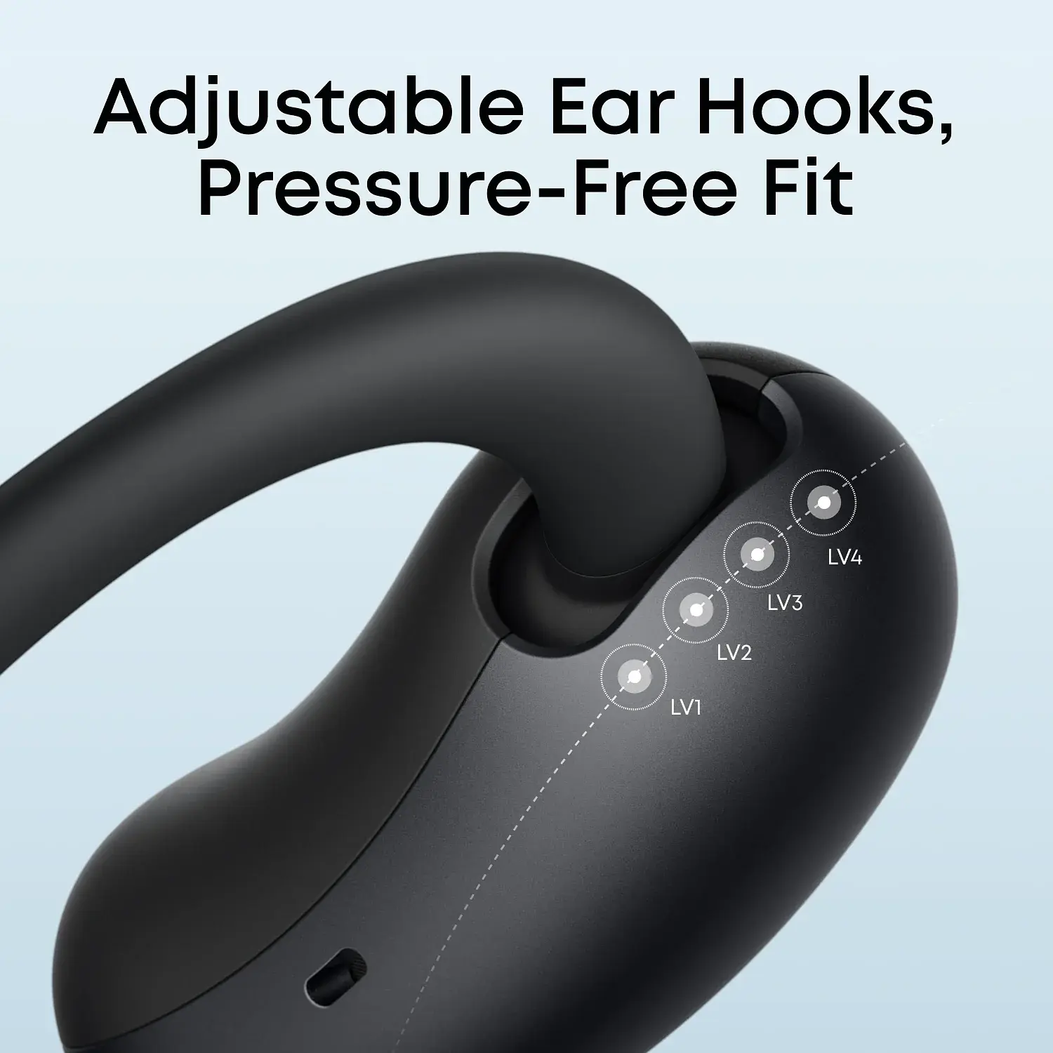 Soundcore AeroFit 2 AI A3874Z12, Audífonos Open-Ear Bluetooth 5.4, LDAC, IP55, 35h, Negro 8