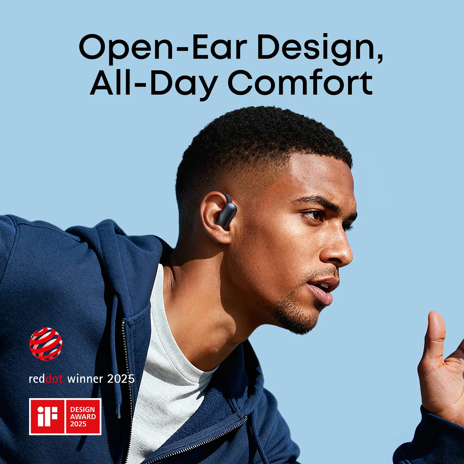 Soundcore AeroFit 2 AI A3874Z12, Audífonos Open-Ear Bluetooth 5.4, LDAC, IP55, 35h, Negro 9