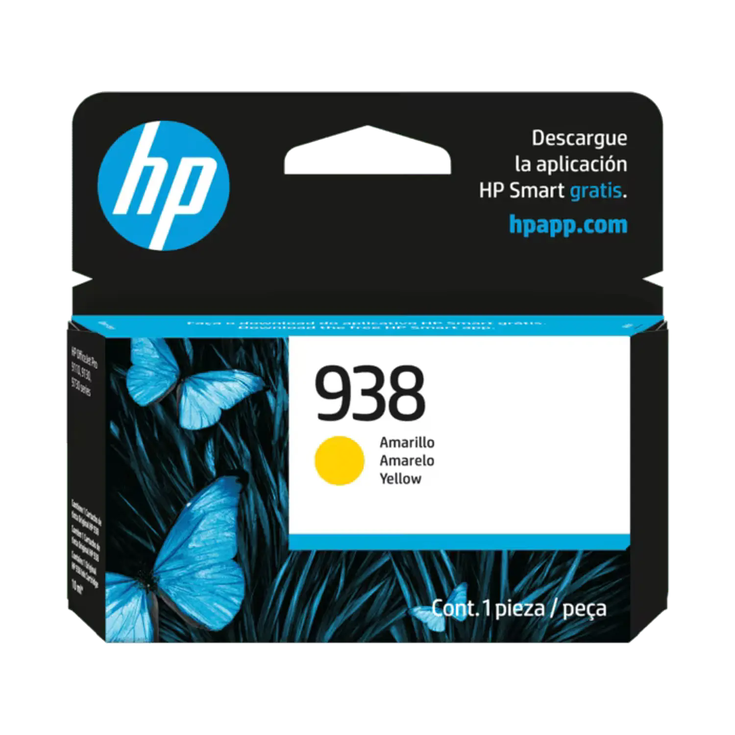 HP 938 4S6X7PL Cartucho de Tinta Amarillo Original, 10ml, 800 Páginas