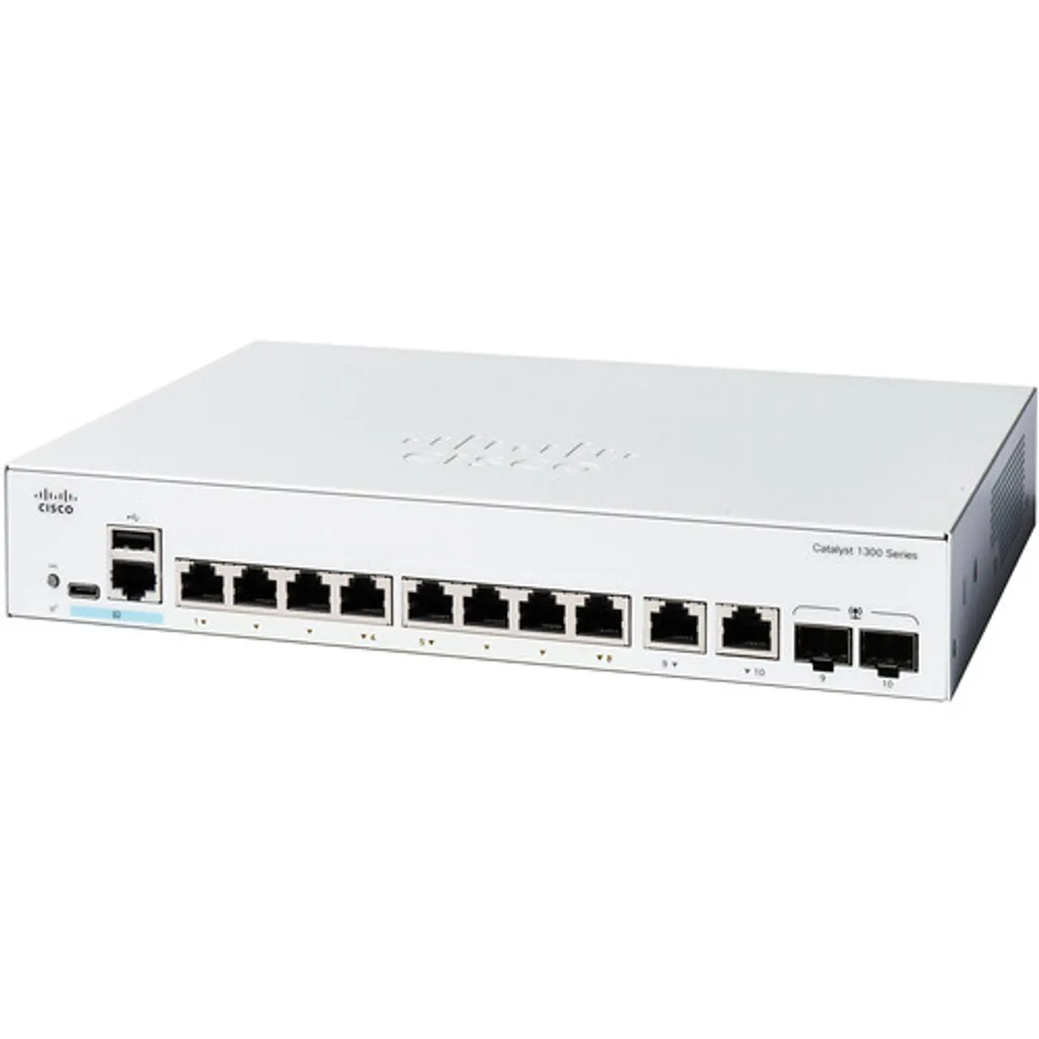 Cisco Catalyst C1300-8T-E-2G, Switch Administrable L3, 8 Puertos Gigabit, 2 Combo RJ45/SFP, 20Gbps