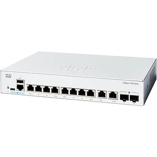 Cisco Catalyst C1300-8T-E-2G, Switch Administrable L3, 8 Puertos Gigabit, 2 Combo RJ45/SFP, 20Gbps