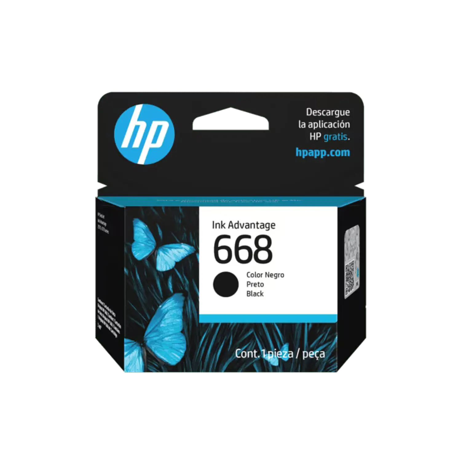 HP 668 7FP37VL Cartucho de Tinta Negro Original, 160 Páginas