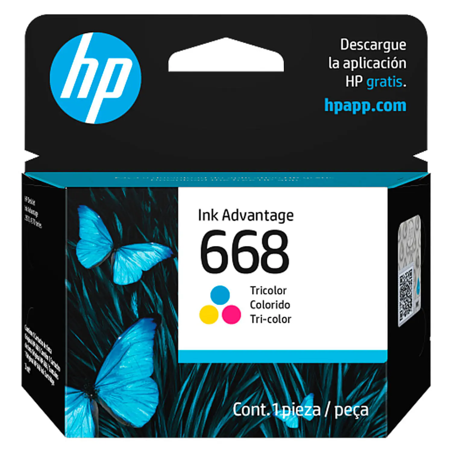 HP 668 7FP36VL Cartucho de Tinta Tricolor Original, 3ml, 120 Páginas