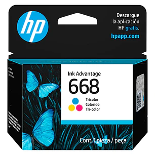 HP 668 7FP36VL Cartucho de Tinta Tricolor Original, 3ml, 120 Páginas
