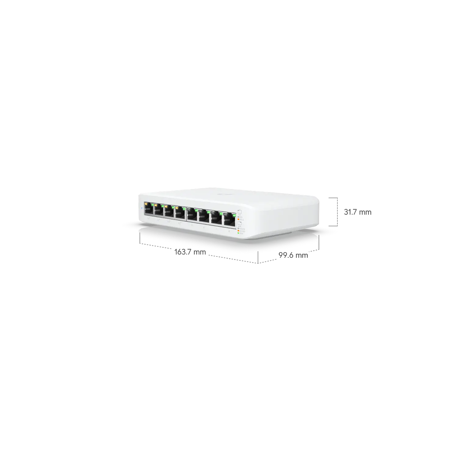 Ubiquiti USW-Lite-8-POE Switch 8 Puertos Gigabit, 4 PoE+, L2, 16 Gbps, 52W, Fanless 4