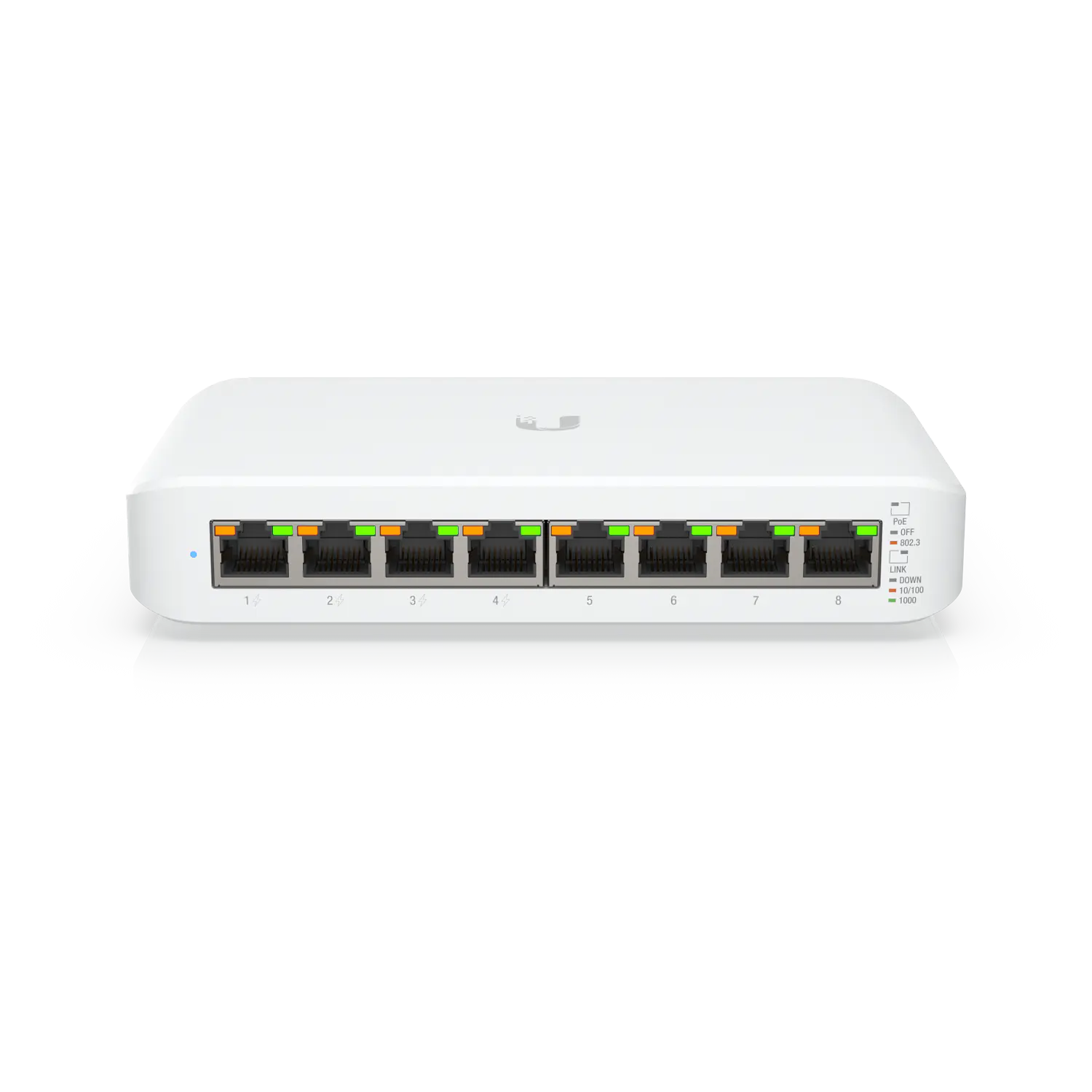 Ubiquiti USW-Lite-8-POE Switch 8 Puertos Gigabit, 4 PoE+, L2, 16 Gbps, 52W, Fanless 2