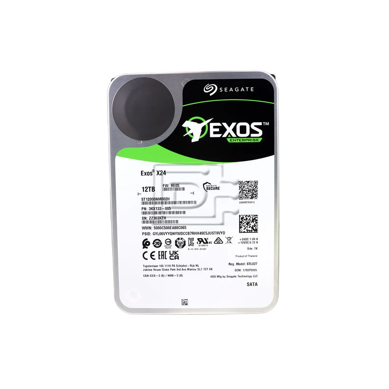 Seagate Exos X24 ST12000NM002H, Disco Duro 12TB, 3.5