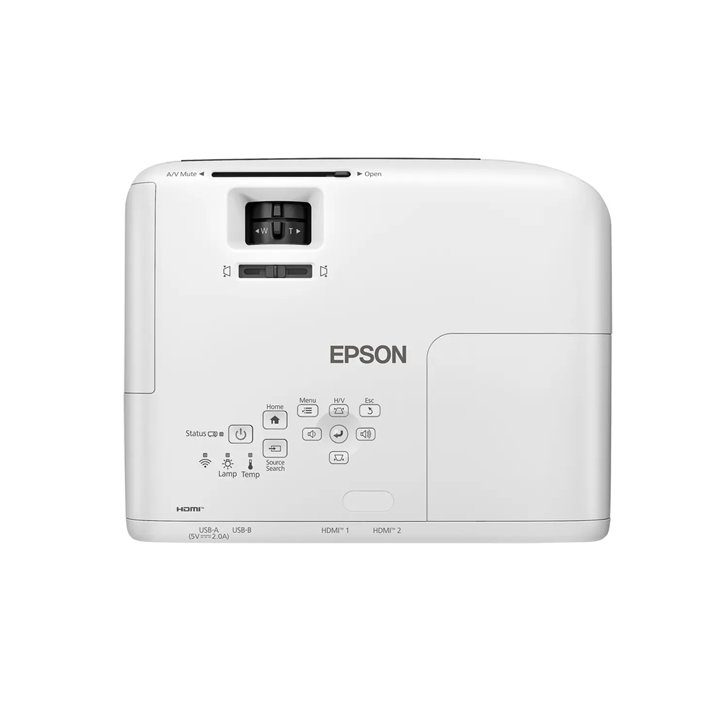 Epson PowerLite W55+ V11HB58021, Proyector 3LCD WXGA, 4000 Lúmenes, Wi-Fi, 2 HDMI, USB, 320