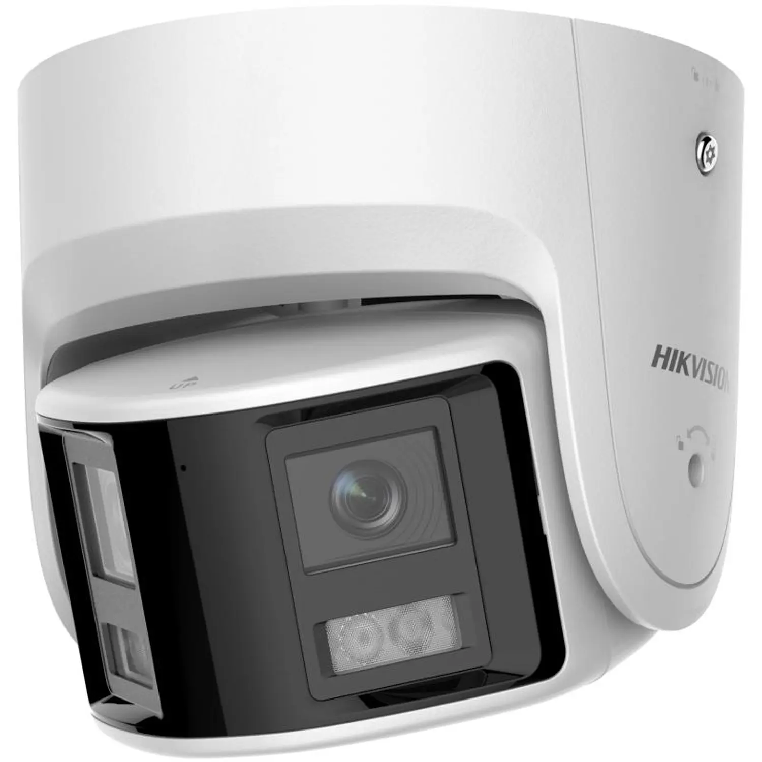 Hikvision Cámara IP Panorámica 4MP 180°, ColorVu, Audio 2 Vías, PoE, IP67, Sirena, Flash Rojo/Azul 1