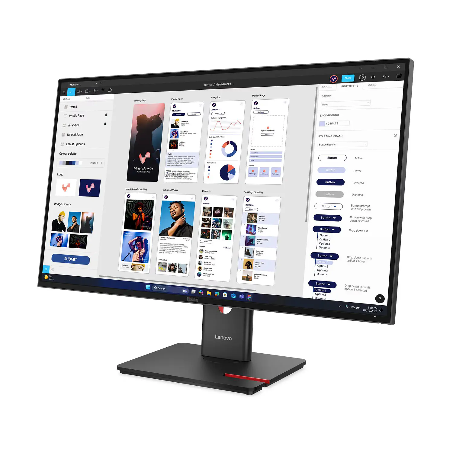 Lenovo ThinkVision T32UD-40 Monitor 31.5