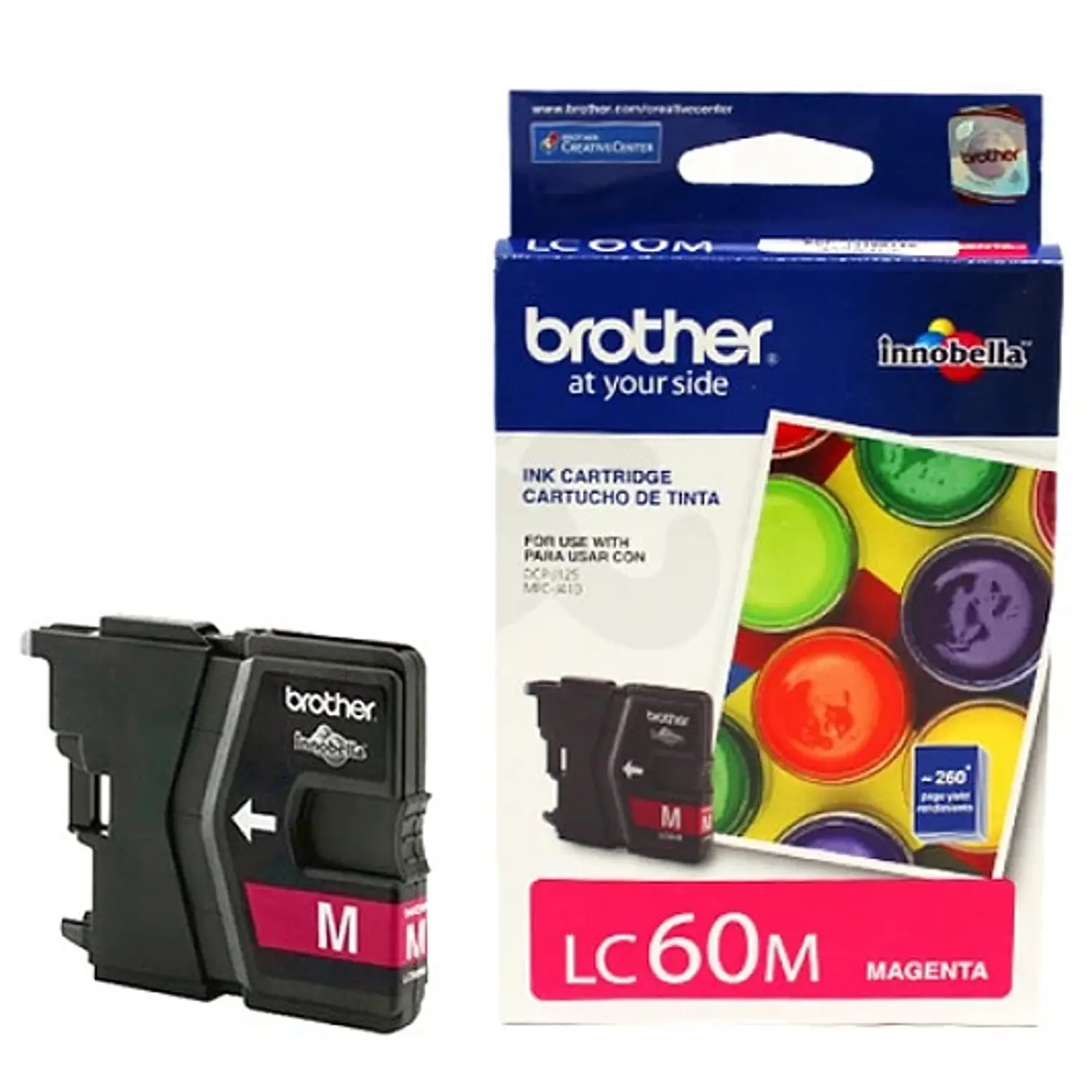 Brother LC60M Cartucho de Tinta Magenta Original Innobella, 260 Páginas
