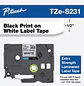 Brother TZe-S231 Cinta Laminada Adhesivo Extra Fuerte, Negro sobre Blanco, 12 mm x 8 m - Miniatura 1