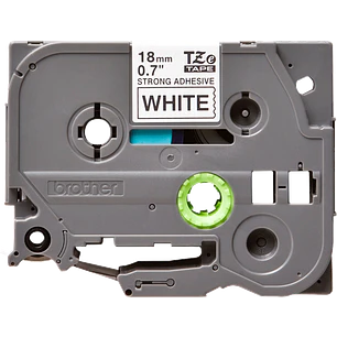 Brother TZe-S241 Cinta Laminada Adhesivo Extra Fuerte, Negro sobre Blanco, 18 mm x 8 m