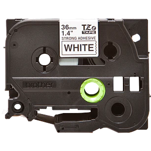Brother TZe-S261 Cinta Laminada Adhesivo Extra Fuerte, Negro sobre Blanco, 36 mm x 8 m