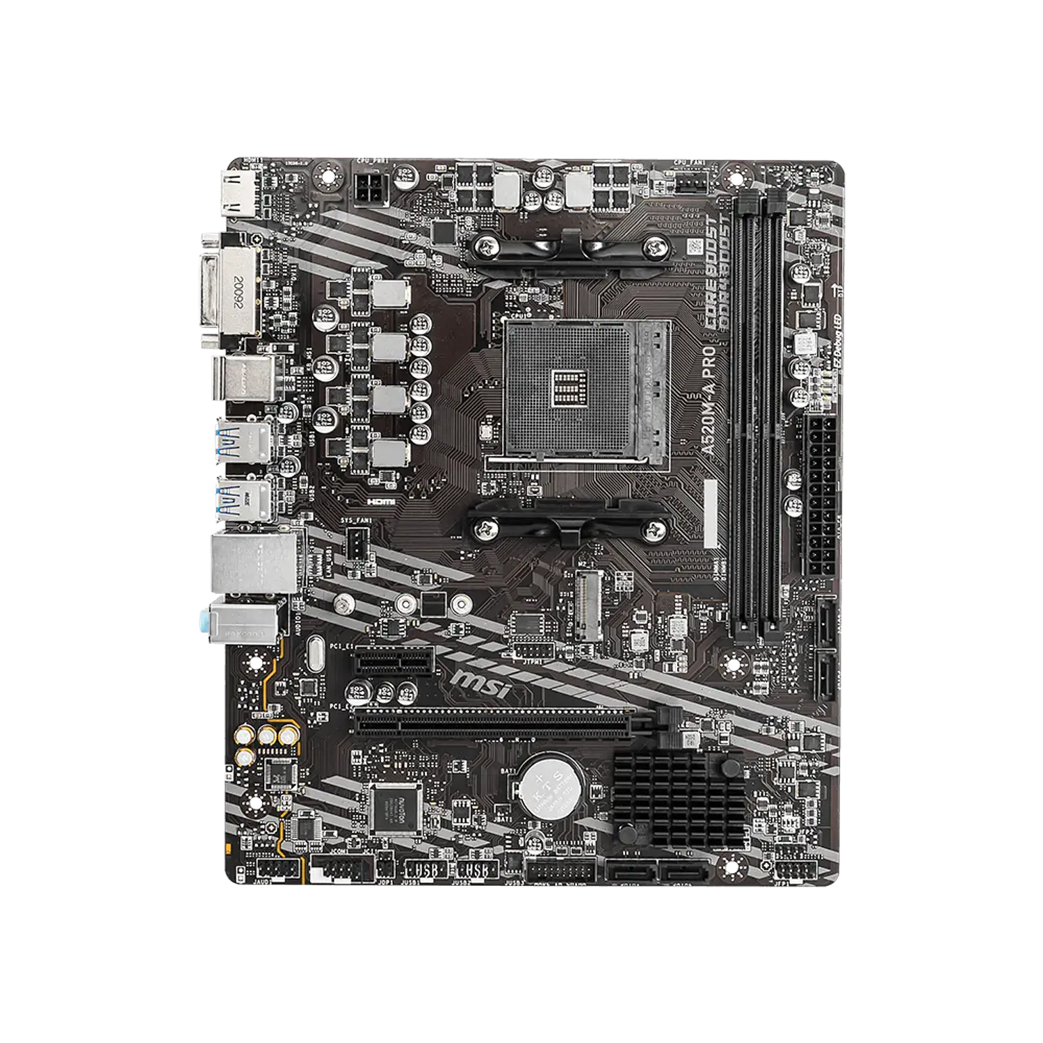 MSI A520M-A PRO Placa Madre Micro-ATX, AMD A520, Socket AM4, DDR4, M.2, HDMI 4