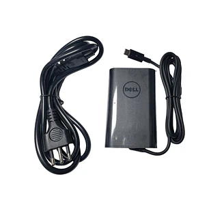Dell 450-BFCT, Cargador USB-C 65W, Carga USB-PD, 100-240V, 20V 3.25A, Cable Nacional, Negro