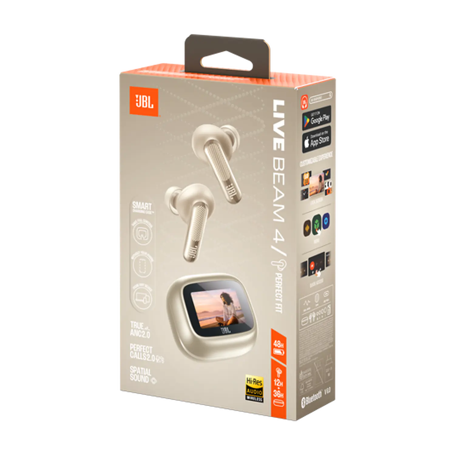 JBL Live Beam 4, Audífonos True Wireless, Hi-Res, ANC Adaptativa 2.0, Smart Charging Case, 6 Micrófonos, 48h, Bluetooth 6.0, IP55, Champagne 11