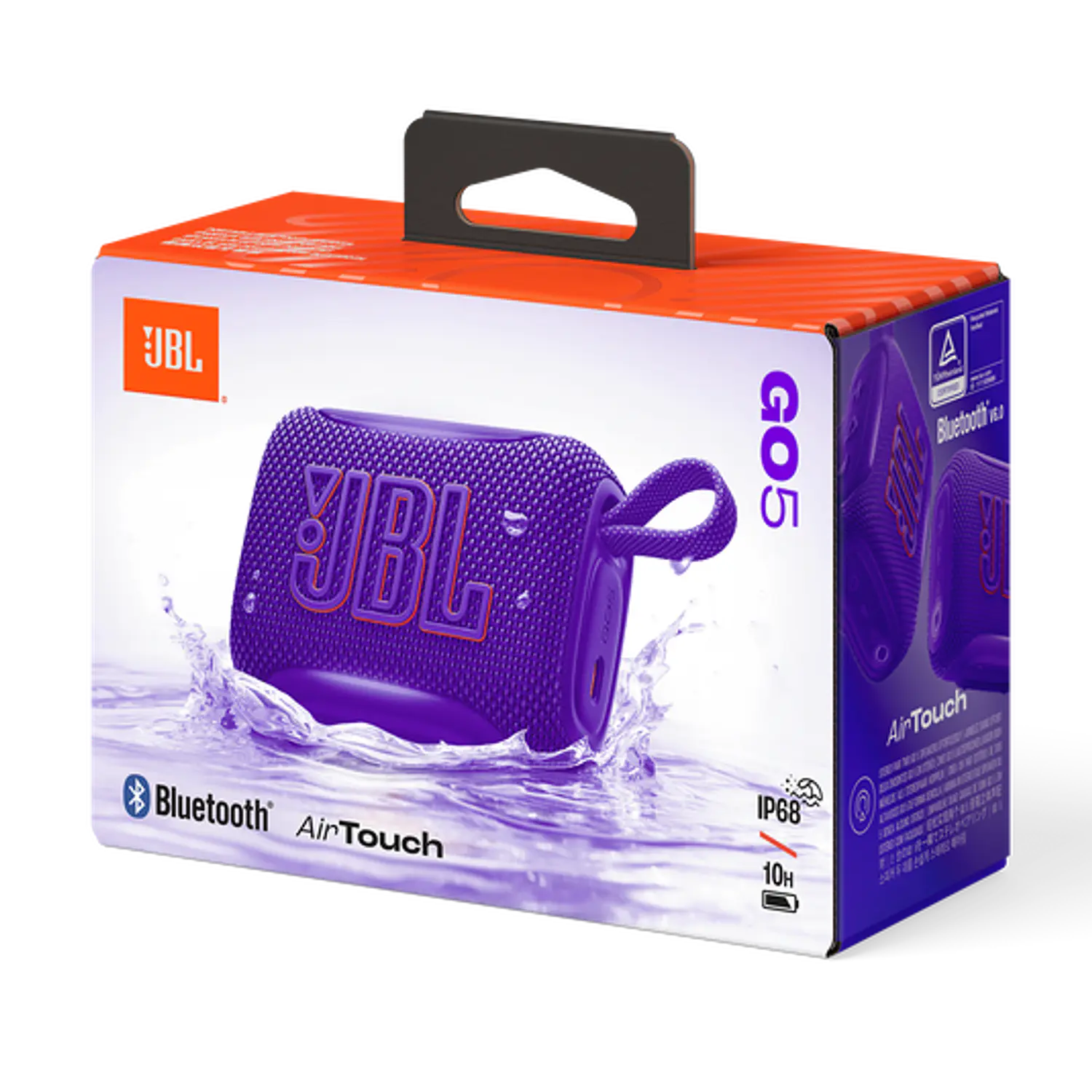 JBL Go 5, Parlante Bluetooth 4.8W, 10h, Auracast, AirTouch, Audio USB-C sin Pérdidas, IP68, Morado 8