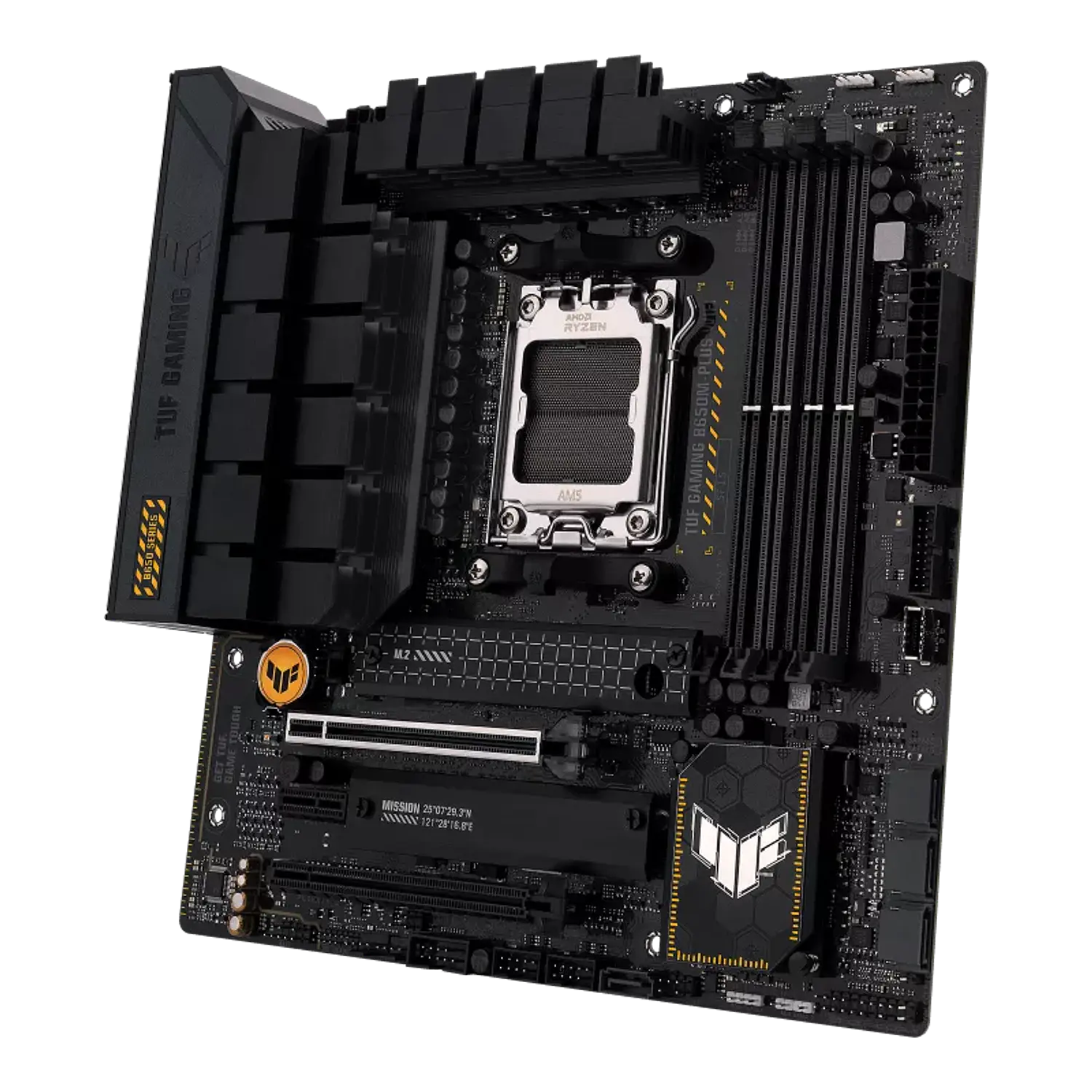 ASUS TUF Gaming B650M-PLUS WIFI, Placa Madre Micro-ATX AM5, DDR5, M.2 PCIe 5.0, WiFi 6, 2.5GbE, USB-C 20Gbps 4