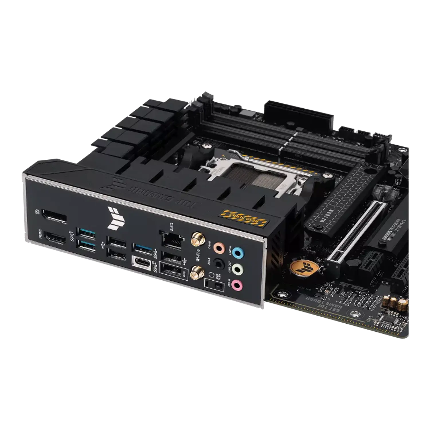ASUS TUF Gaming B650M-PLUS WIFI, Placa Madre Micro-ATX AM5, DDR5, M.2 PCIe 5.0, WiFi 6, 2.5GbE, USB-C 20Gbps 7